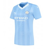 Billiga Manchester City Jeremy Doku #11 Hemma fotbollskläder Dam 2023-24 Kortärmad